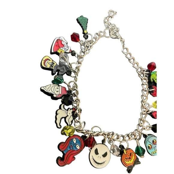 DISNEY NIGHTMARE BEFORE CHRISTMAS CHARM BRACELET 8’-9.5’ SKELLINGTON SALLY - Picture 4 of 7